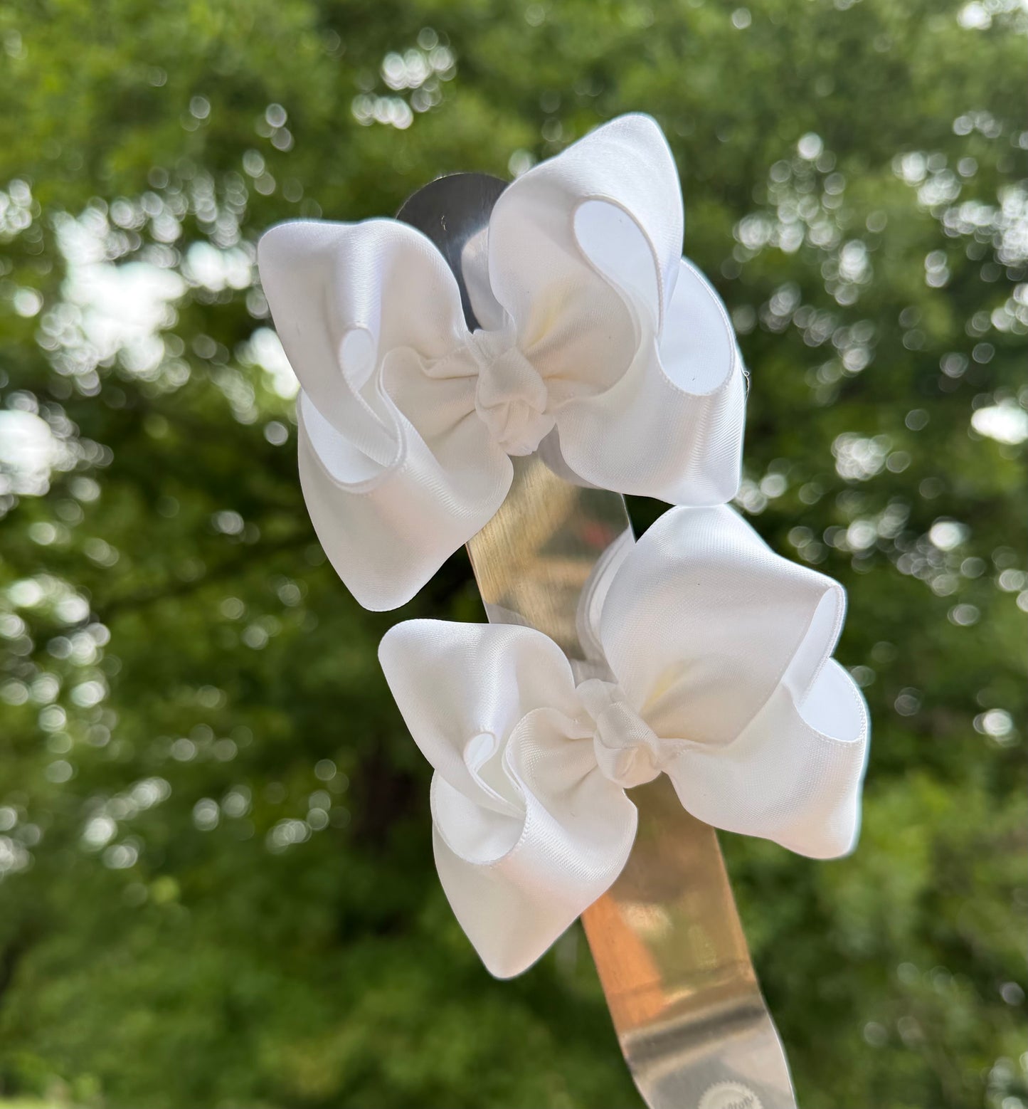 Satin White Ribbon Piggies