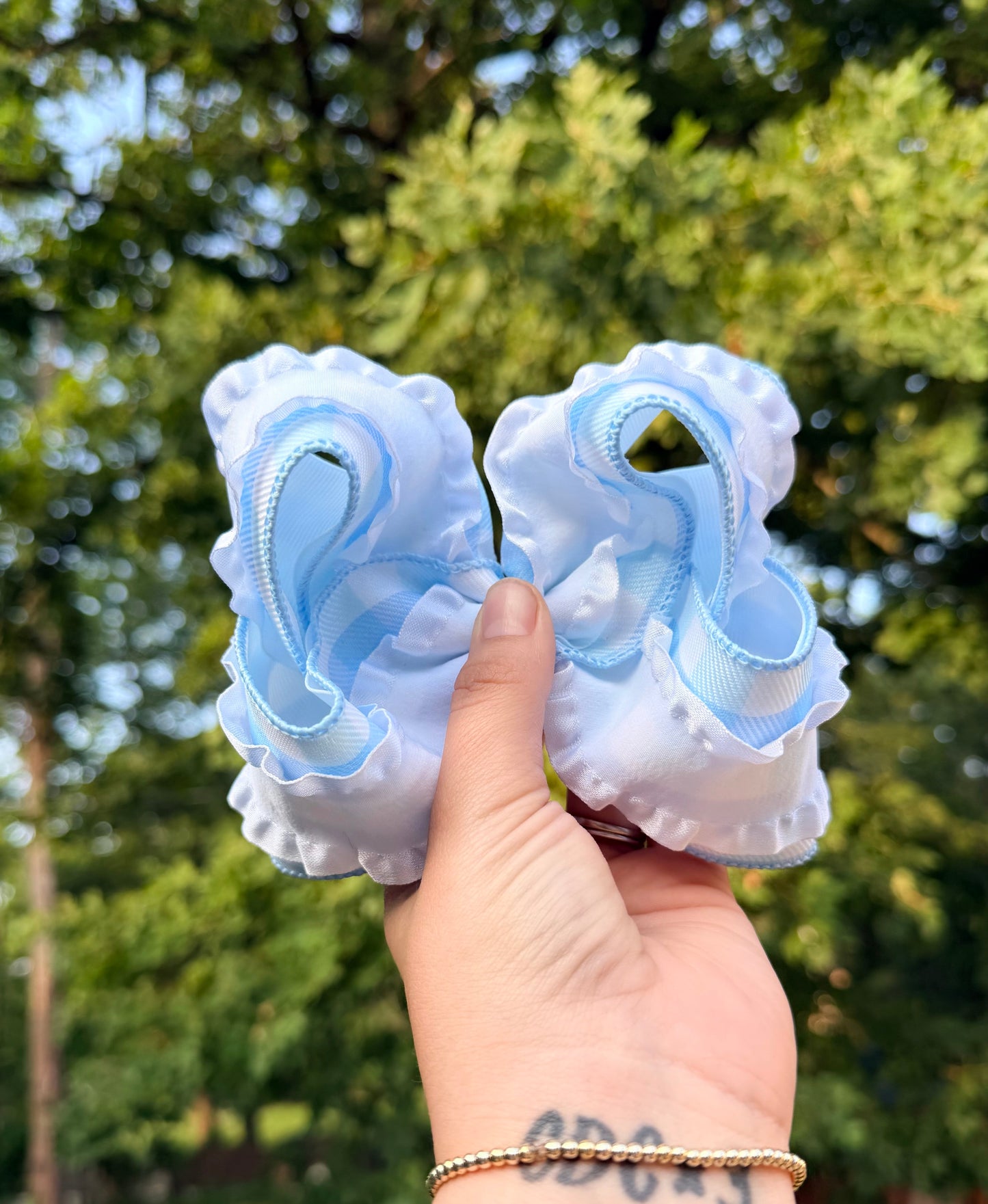 Checkered Ruffle Ribbon