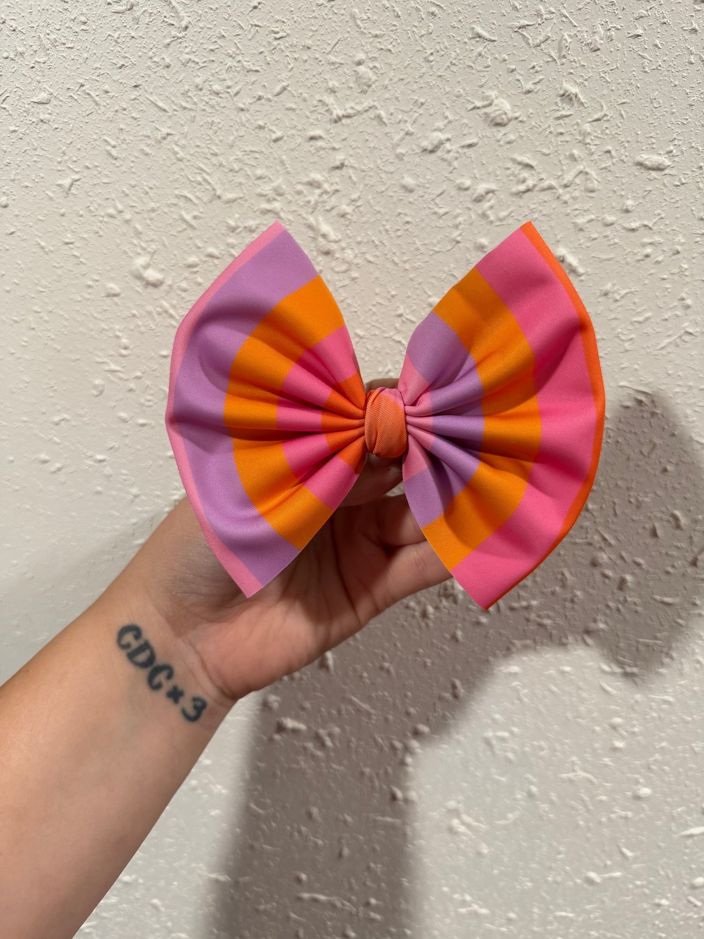 Multi Striped Swim Bow
