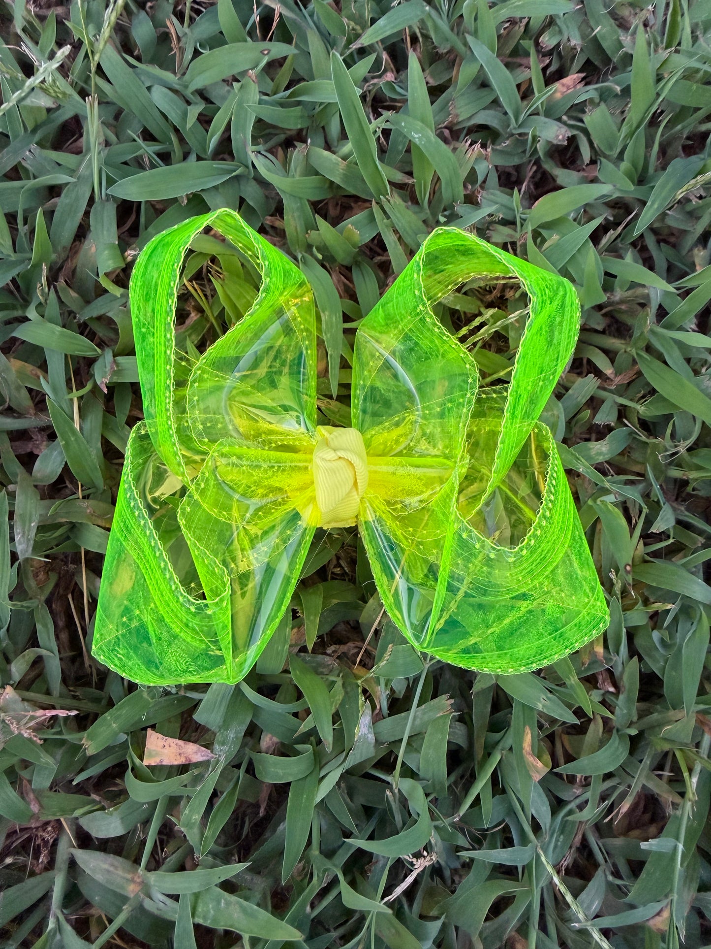 Neon Yellow Swim Bow