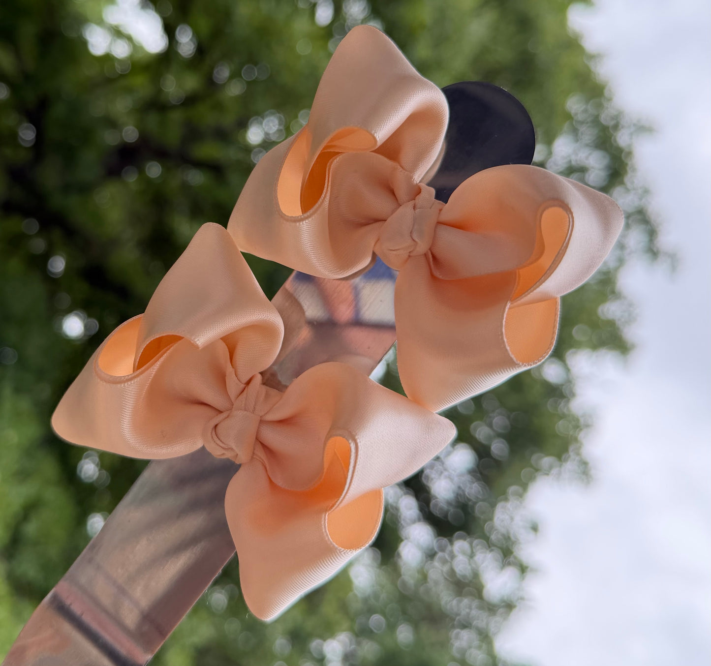 Satin Nude Ribbon Piggies