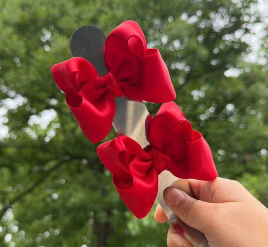 Satin Red Ribbon Piggies