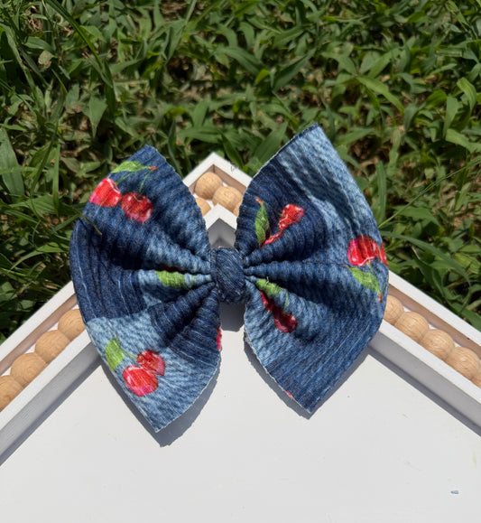 Denim Cherries