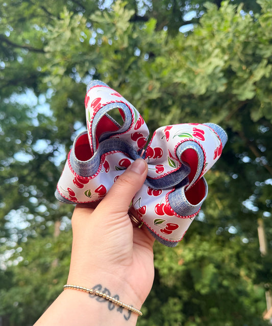 Blue Jean Cherry Ribbon