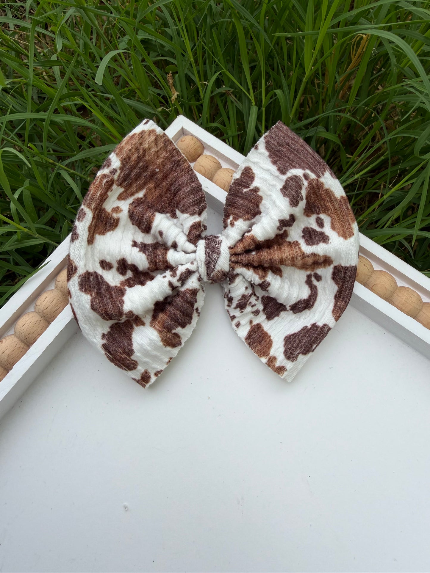 Ribbed Brown Cow Print