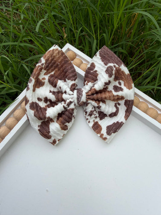 Ribbed Brown Cow Print