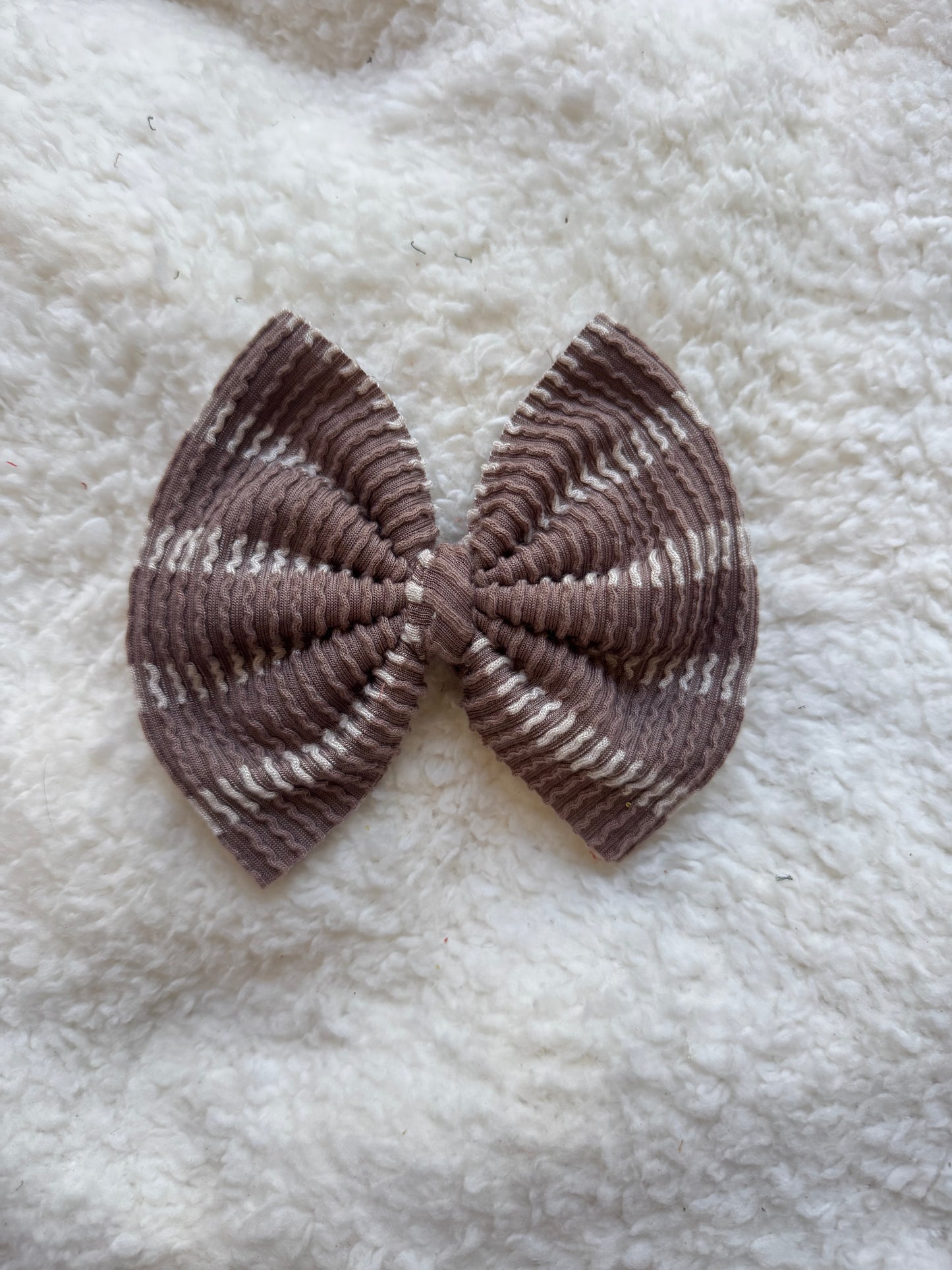 Ribbed Brown & White Stripes