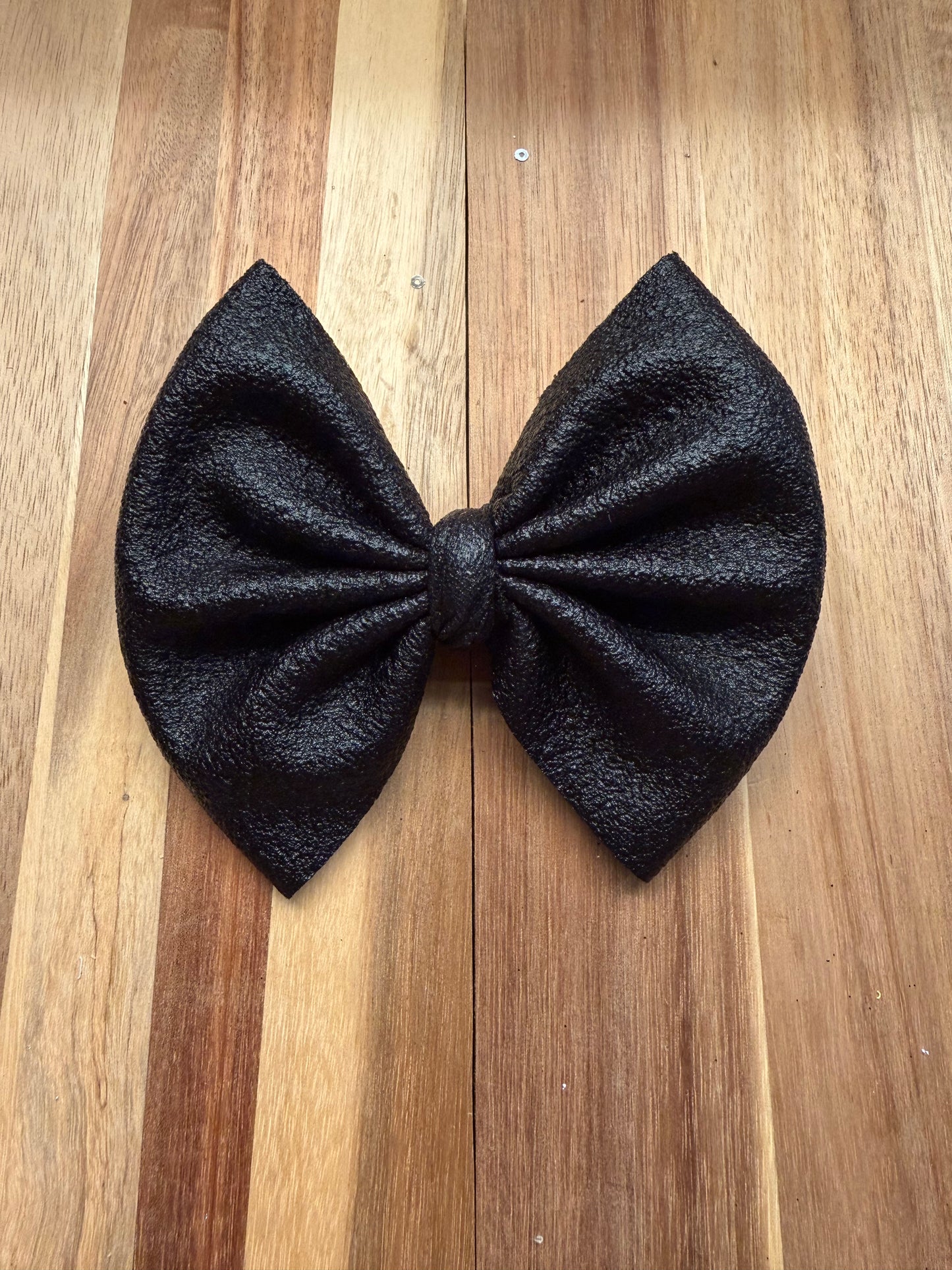 Black Textured Leather