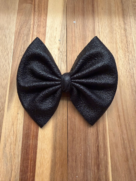 Black Textured Leather